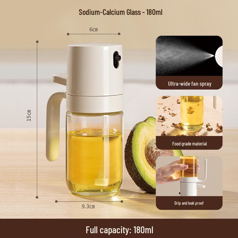 Leak-Proof Glass Oil Spray Bottle for Air Fryer: Atomizing Household Oil Mist Sprayer