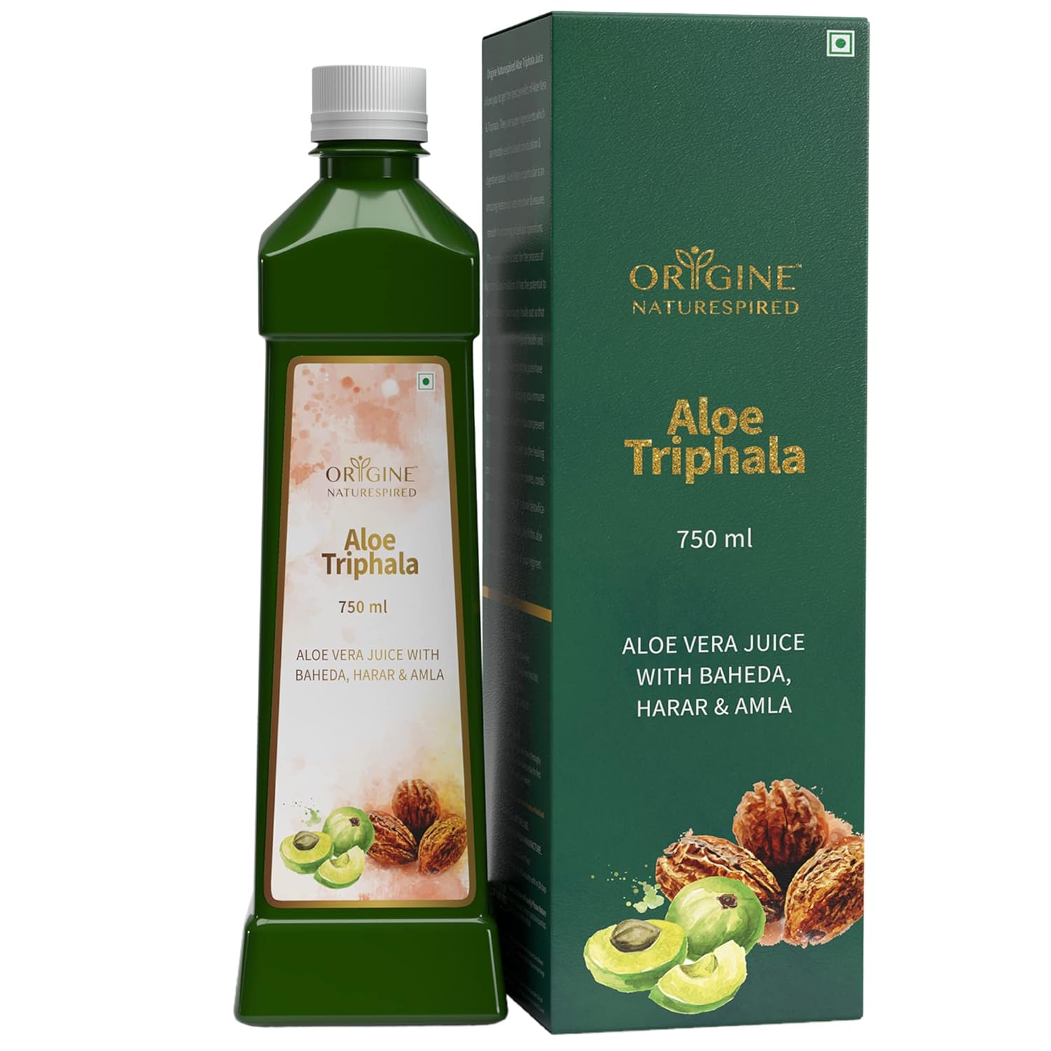 Origine Naturespired Aloe Triphala Juice Natural Digestive Wellness Drink 750 ml No Added Sugar Gut Health Support