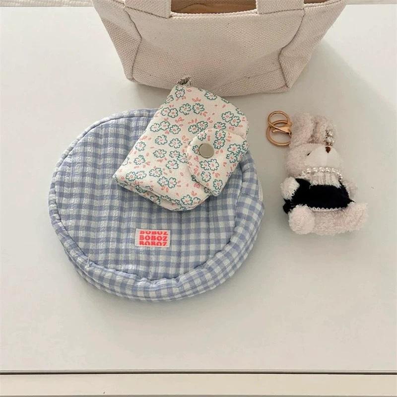 Korean Floral Daisy Multi-Layer Coin Purse & Canvas Bag