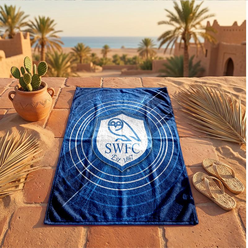 Asciugamano da Spiaggia Tema Sheffield Wednesday Morbido Asciugatura Rapida?Asciugamano Asciutto Per Vacanze Estive Al Mare Nuoto