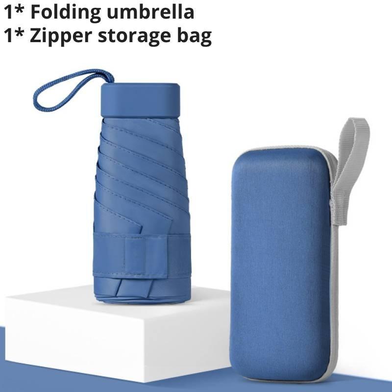 Stylish Multicolor Portable Foldable Umbrella For Women With Uv Protection Fabric