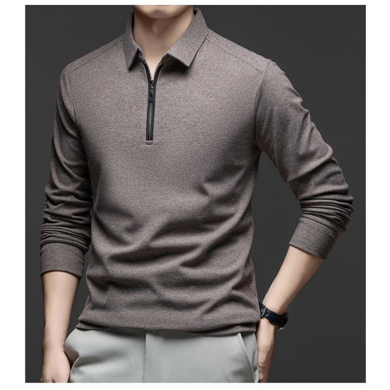 Men S Half Zip Long Sleeve Polo Shirt Casual Fashion Top