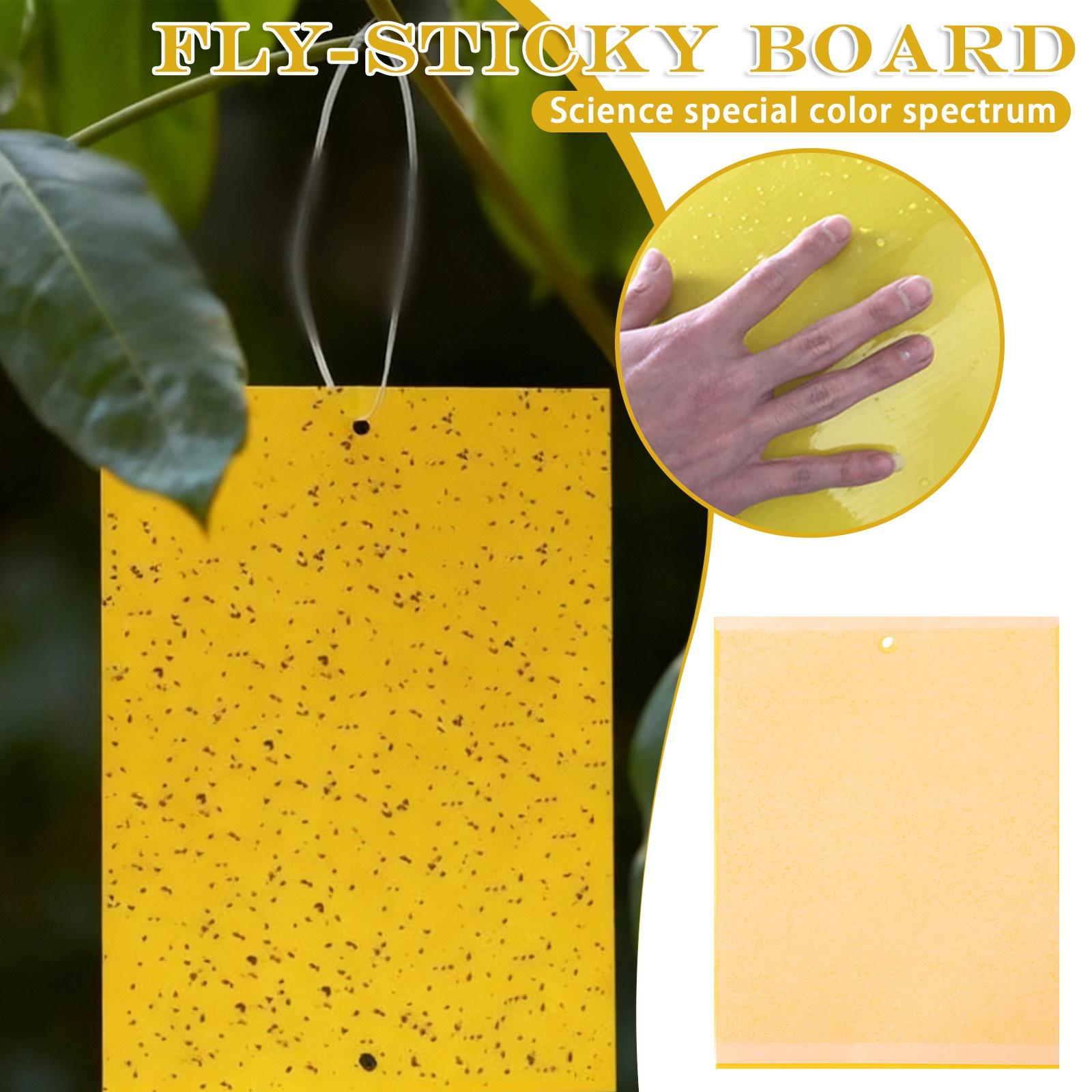 

Sticky Plant Trap , Double Sided Sticky Mosquito Trap With Rotating Ring , Fruit , Fungus Trap , Trap One Size жовтий