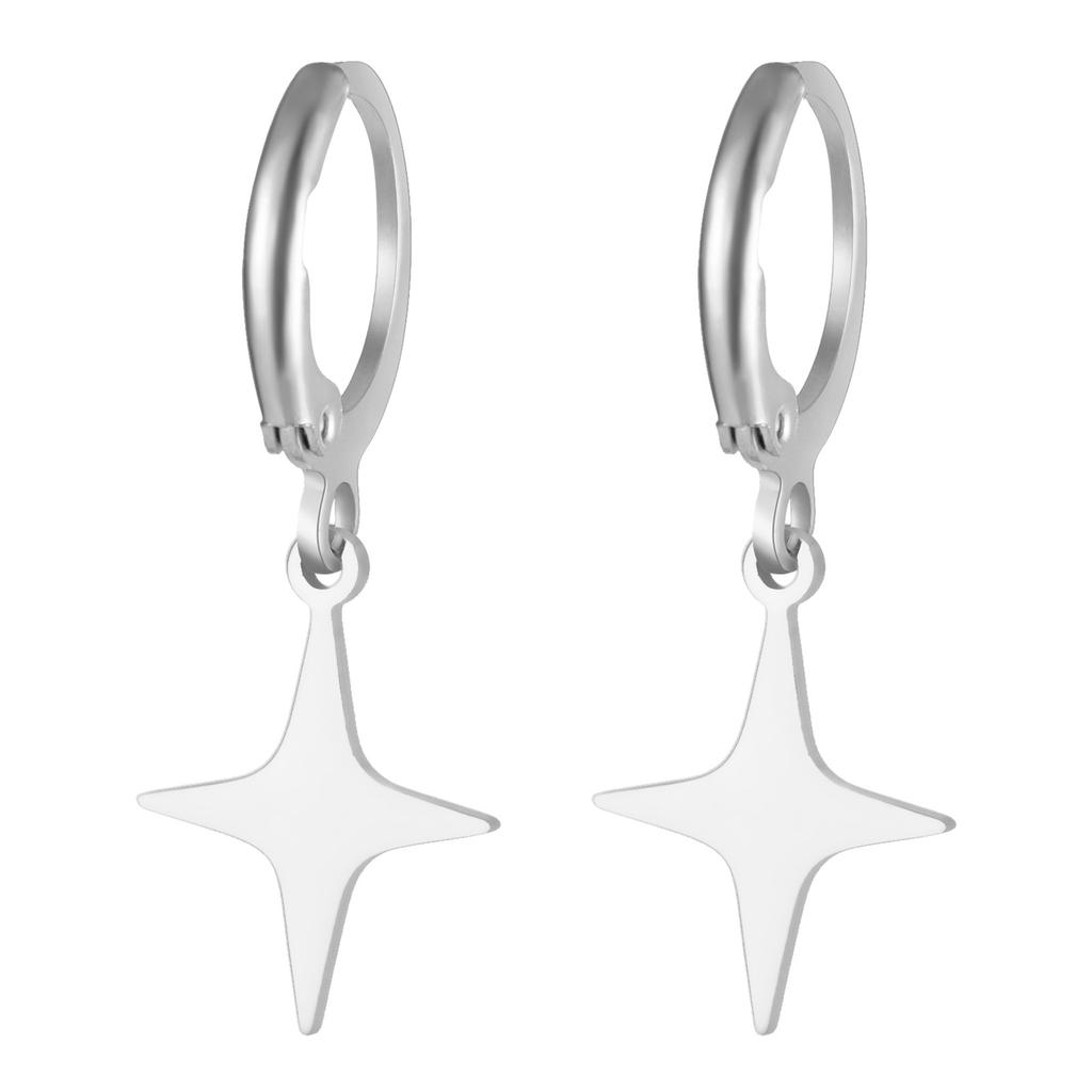 Classic Star And Moon Earrings Set With Starburst Cone Drop Dangle Earrings For Women Fashion Jewelry