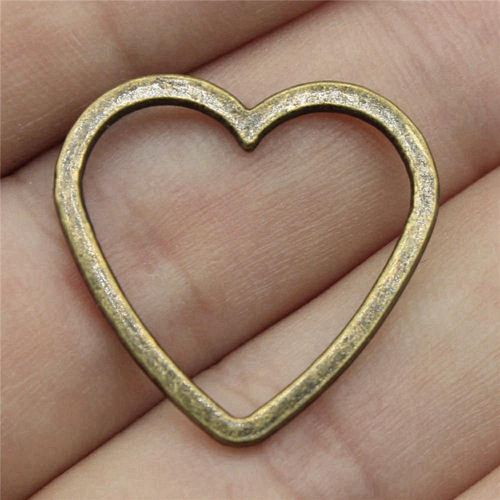 Heart Connectors Love Symbol Antique Bronze Zinc Alloy Jewelry Making DIY Jewelry Making Style Pendant Connectors