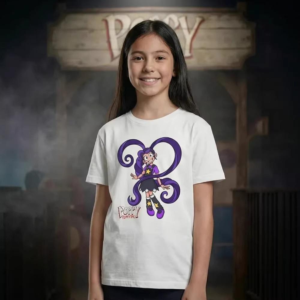 T-shirt Casual in Cotone a Maniche Corte Stampata Lily Lovebraids per Bambine