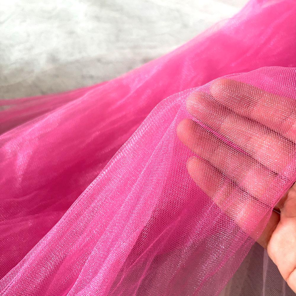 Soft Mesh Tulle Lace Fabric 150x100cm White Black Pink Gauze for DIY Dress Headdress Costume Party Decorative Home Sewing Supply