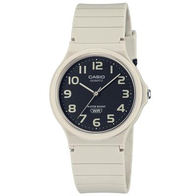 MQ-24UC Ladies Standard Analog Watch Women Work Wristwatch Thin Lightweight Earth Color Slim Light Business (Sand)