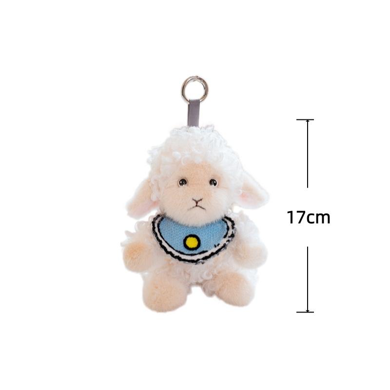 Cute Sheep Plush Toys 17/27Cm Lamb Stuffed Doll Kawaii Room Decor Toys Keychain Backpack Pendant Car Key Holder Birthday Gifts