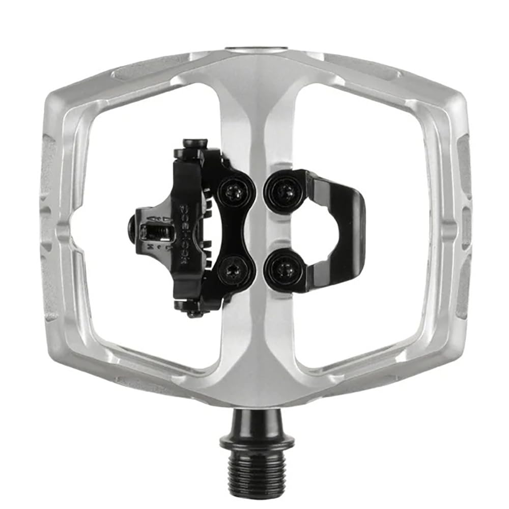 

XPEDO Bicycle Pedals AMBIX Left and Right Set Mountain Bike Road Bike Binding One Side Flat One Side SPD Chromoly Spindle Silver XTF03AC0SI