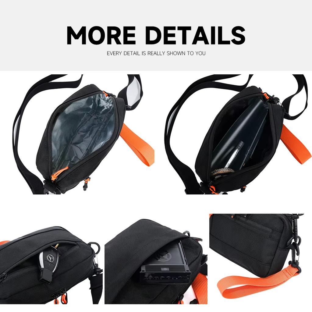 Sling Bag for Cycling & Commuting Lightweight Large Capacity Travel Shoulder Bag Unisex Sports Waist Pack Casual Outdoor Use