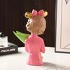Nordic Elegant Flower Girl Statue Decorative Cartoon Butterfly Girl Sculpture Handmade Girl Vase Ornament Living Room