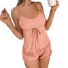 Dámský nátělník a krajkové šortky pyžamový set Loungewear