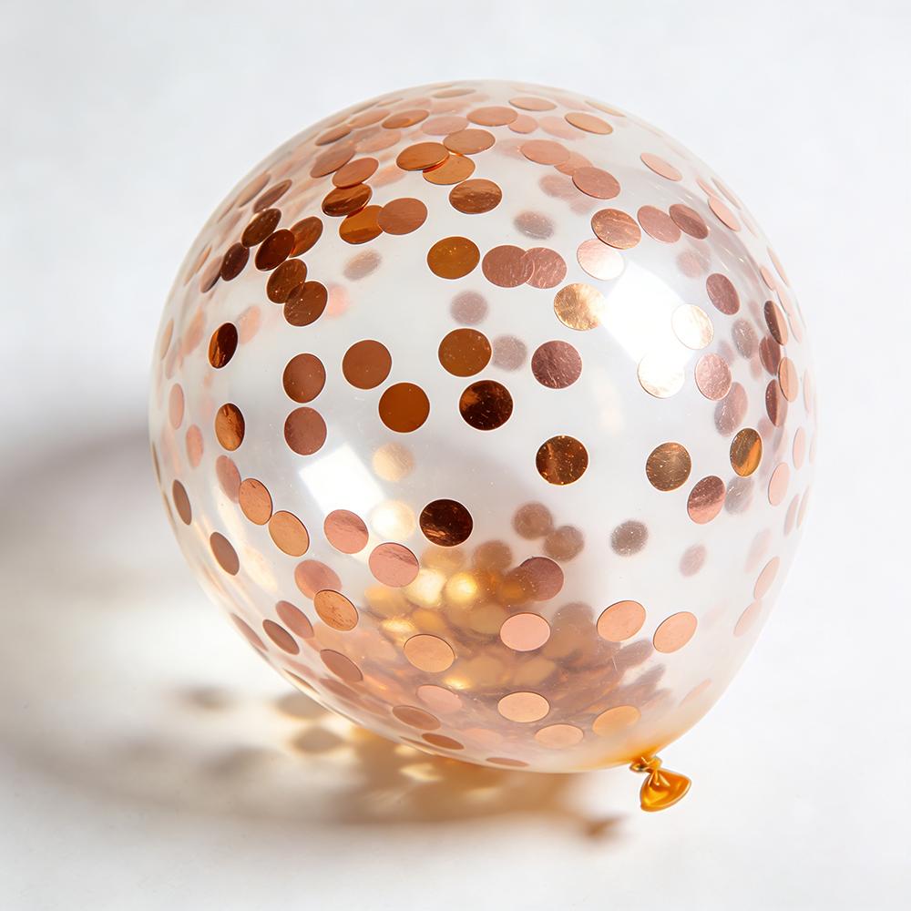 60pcs Confetti Balloons 12inch High Transparency Latex Balloon Colored Circular Sequins Balloon Birthday Wedding Party Decor