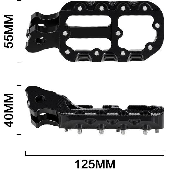 Electric Dirt Bike Foot Pegs CNC for Surron LBX Eride Pro SS 2.0 3.0 E Ride Pro SR/S 79Bike Falcon GT, Sur Ron Stable Wider Platform Footpegs Secure