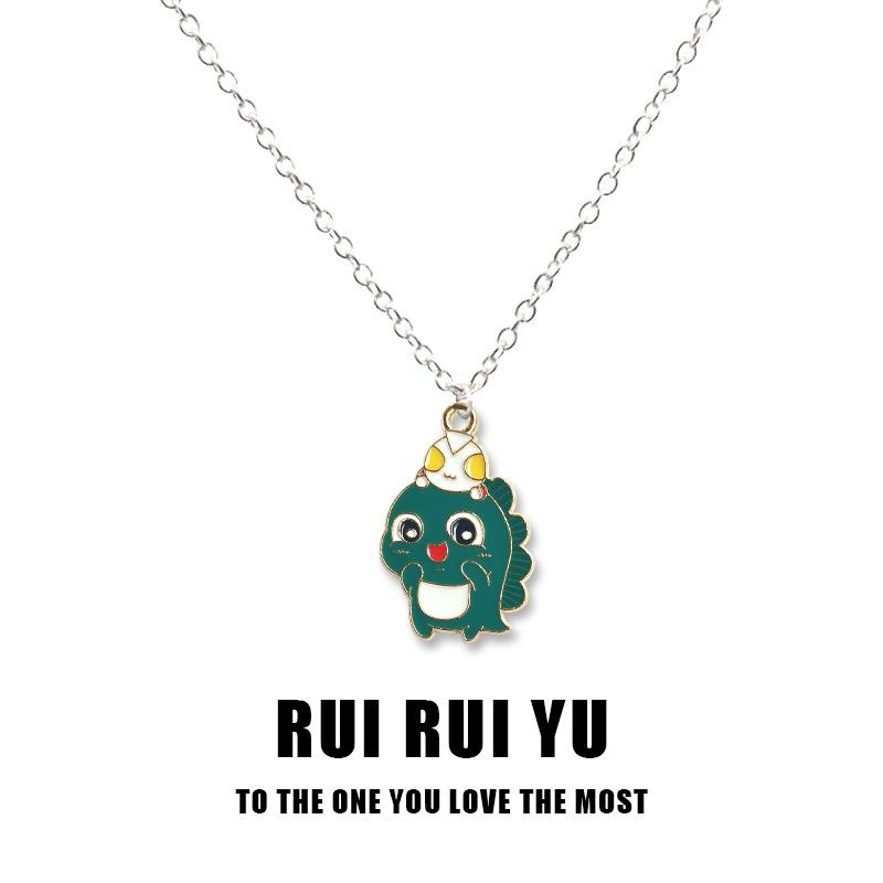 RUI RUI YU Little Monster Necklace Pendant Necklace for Women Men Girlfriend Couple Lover Jewelry Gift