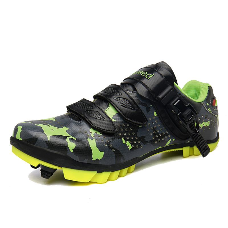 New cycling shoes with locks, locking shoes, cycling shoes men's cycling shoes, unlocked mountain cycling shoes