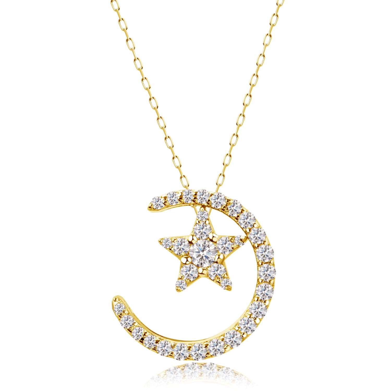 

Місячне діамантове намисто Золото 18K K18 [Lara Christie] 0.25ct lp37-0007-yg