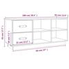 Shoe Bench Black 100x34x45 Cm Solid Pine Wood