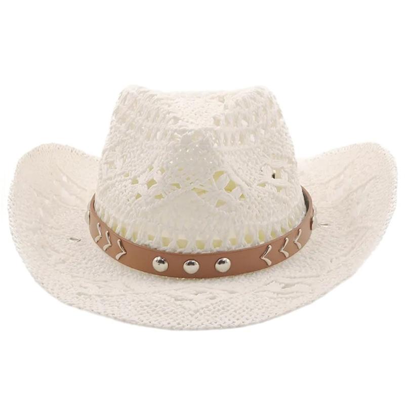 Cowboyhut für den Urlaub, Schmuck, Strohhut, Strand, Panamahut für Club, Karneval, Musikfestival, coole Disco-Party