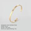 St. Delan Smooth Titanium Steel Couple's Open Bangle - European & American Fashion Jewelry