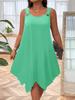 Summer Plus Size Women's Elegant A-line Sleeveless Dress