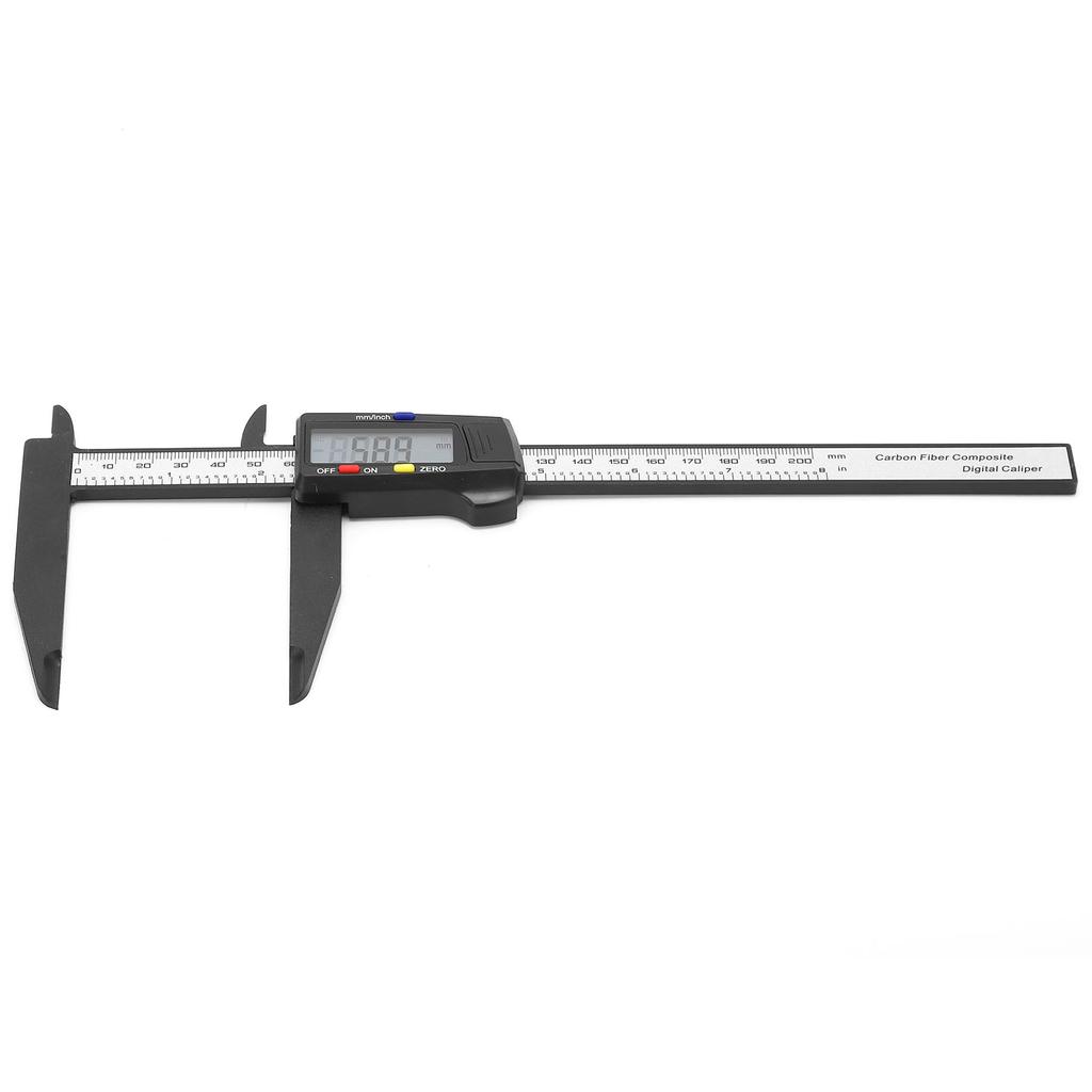 200mm Carbon Electric Digital Caliper Ruler with Large LCD Screen Metric Inch Conversion