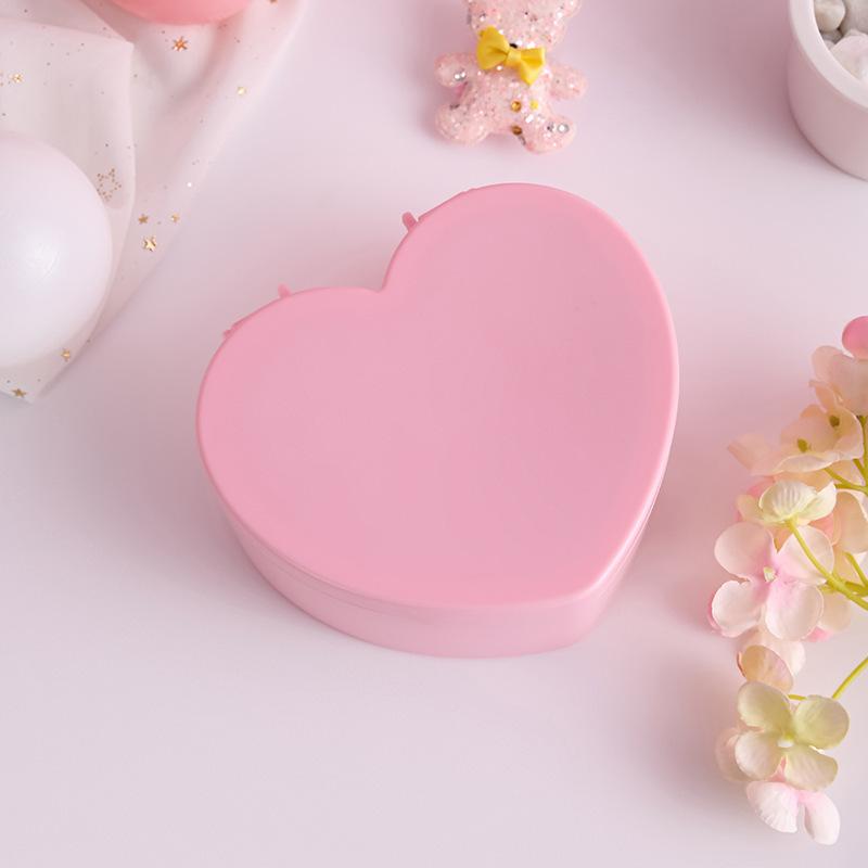 Home Mirror Pink Girly Heart Storage Organizer Jewelry Box Bedroom Large Capacity Storage Box
