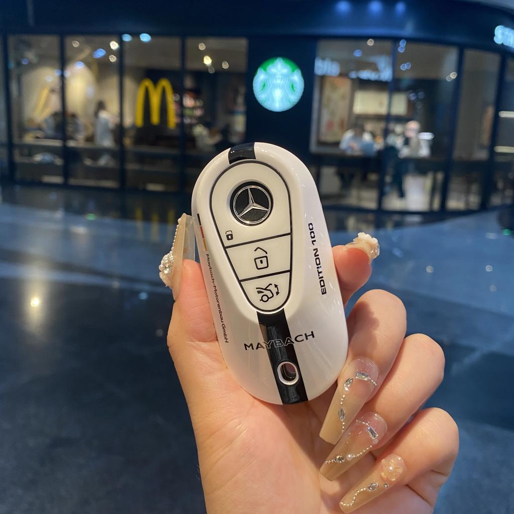Car Zinc Alloy Key Case Bag Metal Key Shell For Mercedes-Benz AMG C-Class S-Class GLC EQE EQS W223 X254 V297 V295 W206 S206 X206 ff1