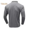 Herbst Frühling Herren Top Umlegekragen Pullover Dehnbar Lange Ärmel Gestreifter Druck Mittellanges Fitness Business Alltagshemd