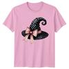 Pink Coquette Witch Hat Unisexs TShirt Coquette Halloween Gift For Her