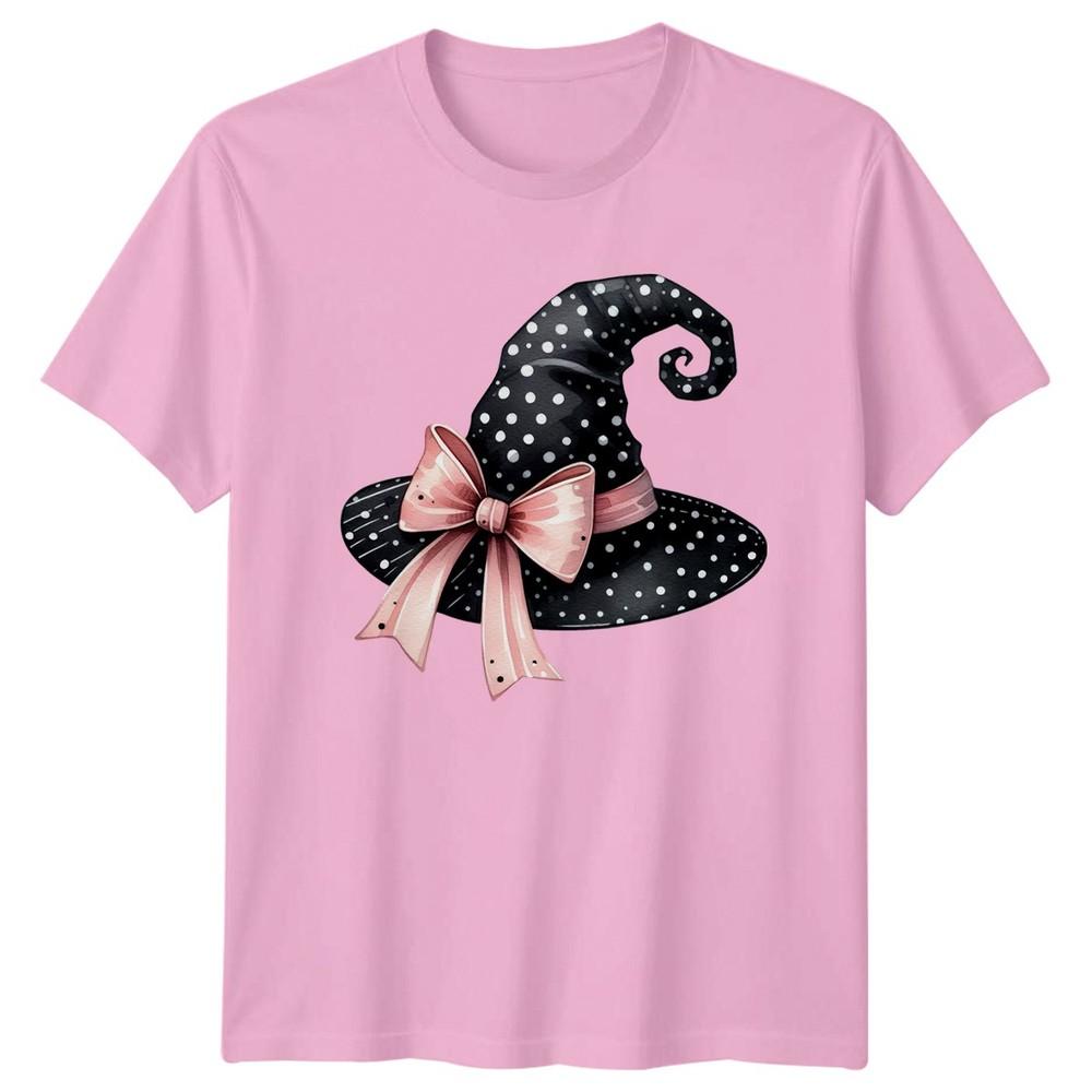 Pink Coquette Witch Hat Unisexs TShirt Coquette Halloween Gift For Her