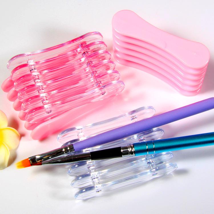 Nail Art Brush Holder: 5-Slot Acrylic Pen Rest Organizer