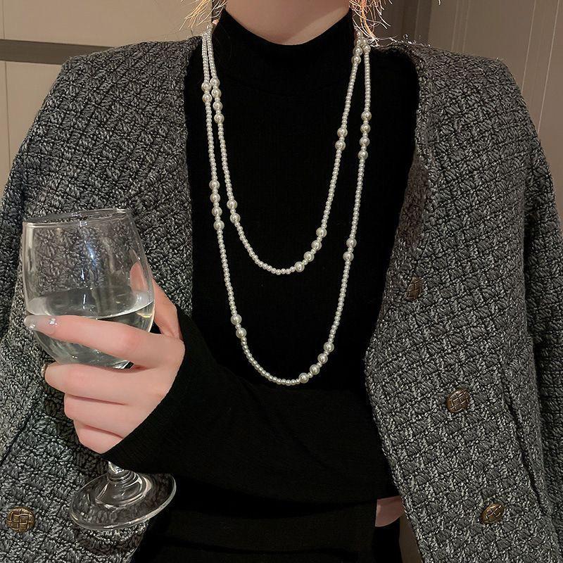 2025 Fashionable Multi-layer Pearl Clavicle Necklace - Elegant Fragrant Style