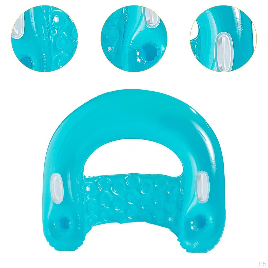 Adult Inflatable Pool Lounger with Cup Holder for Summer Fun