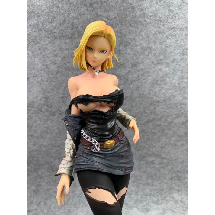 

anime Dragon Ball Super Sexy Pvc Figures toys Android 18 No.18 War damage Nobox