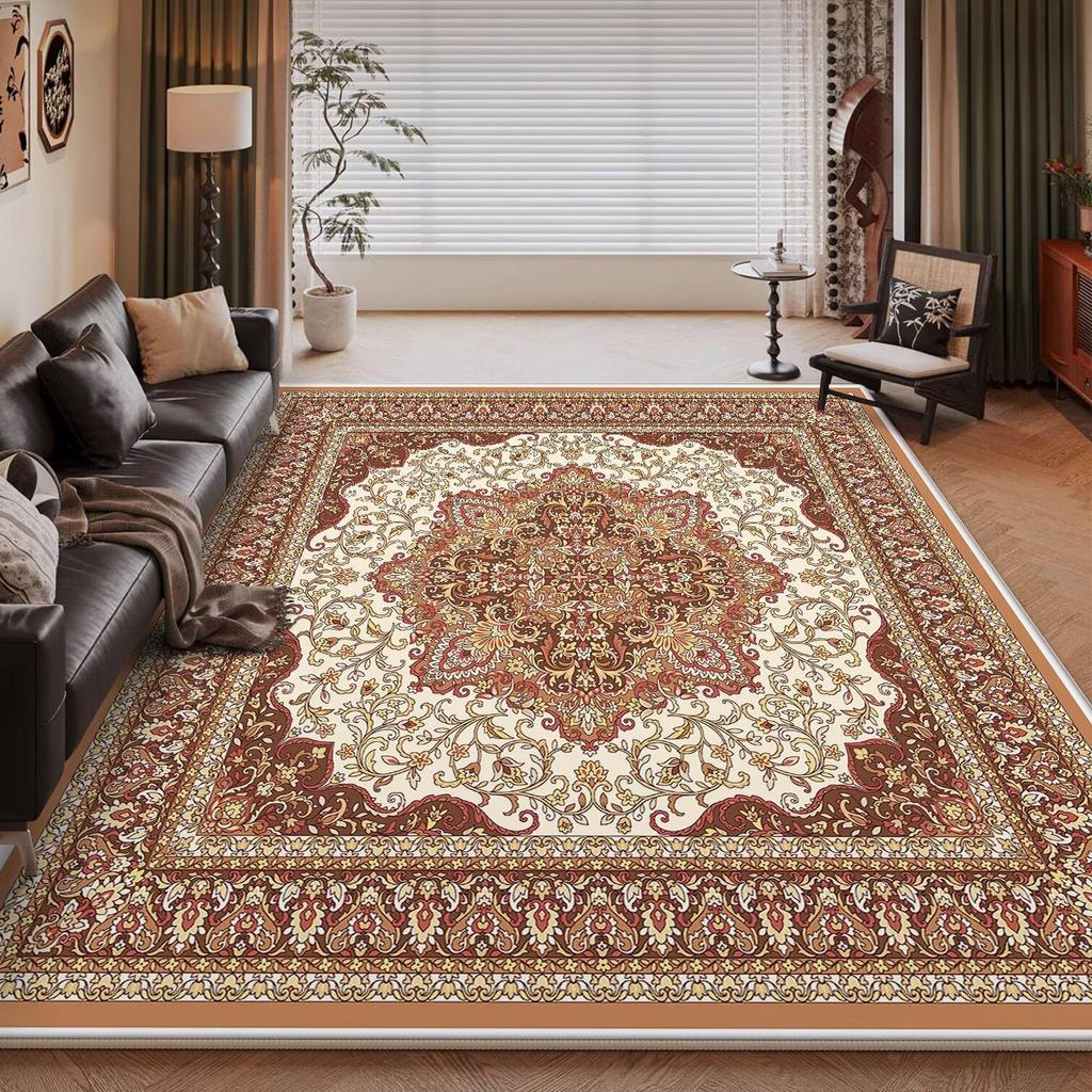 European High-end Luxury Carpet Living Room Sofa Rug Home Decoration Large Bedroom Vintage Persian Rug Non-slip Coffee Table Mat