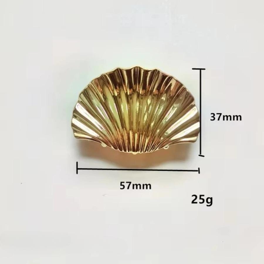 Mote Gullfarge Metallskall Hårklør Hårklær for kvinner Sweet Clip Krabbeklemmer Hårklemmer Kloklips Trendy hårtilbehør