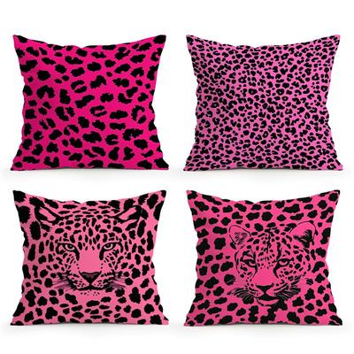 Kissenbezug mit rosa Leopardenmuster, geeignet für Zuhause, Schlafzimmer, Auto, Büro, Wohnzimmer, Sofa usw.