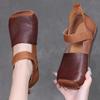 Color Matching Square Head Women's Sandals New Summer Hollow Single Shoes Ins Trendy Versatile Niche Flat Leather Shoes