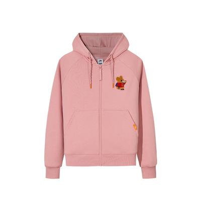 Anta X Daimei Town Collaboration Life Series Hooded Zipper Loose Printed Casual Sweatshirt Women Sweatshirt 162548730-2