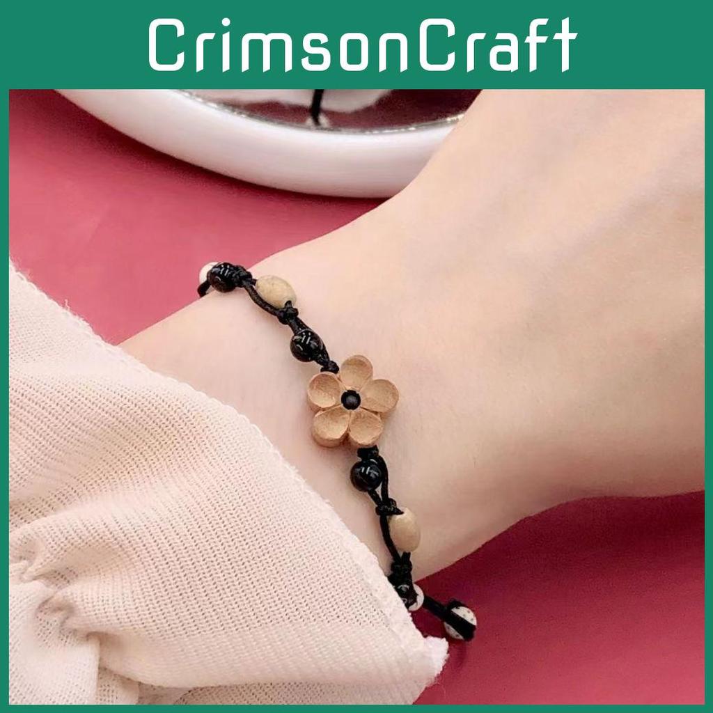 Chic Peach Blossom Adjustable Bracelet For Women Featuring Delicate Floral Design