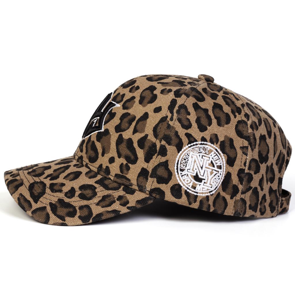 Unisex NY Embroidery Leopard Print Baseball Caps Spring Autumn Outdoor Adjustable Casual Hats Sunscreen Hat Sports Cap