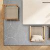 Tapis à relief moderne beige sable 120x160