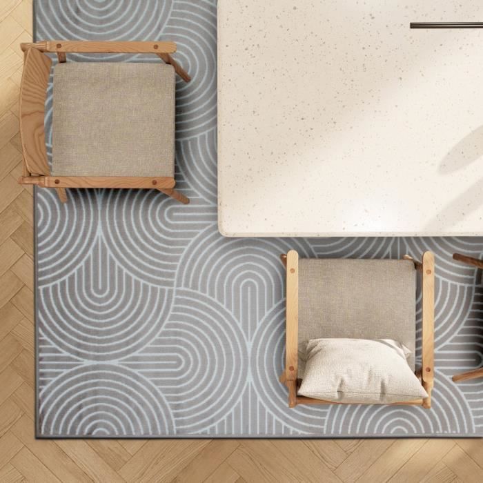 Tapis à relief moderne beige sable 120x160