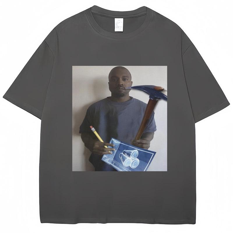 Vtipné tričko s grafikou meme Kanye Westa Dětské tričko s humorem z videoher Pánské dámské Oversized Kreativita Bavlněná trička Streetwear