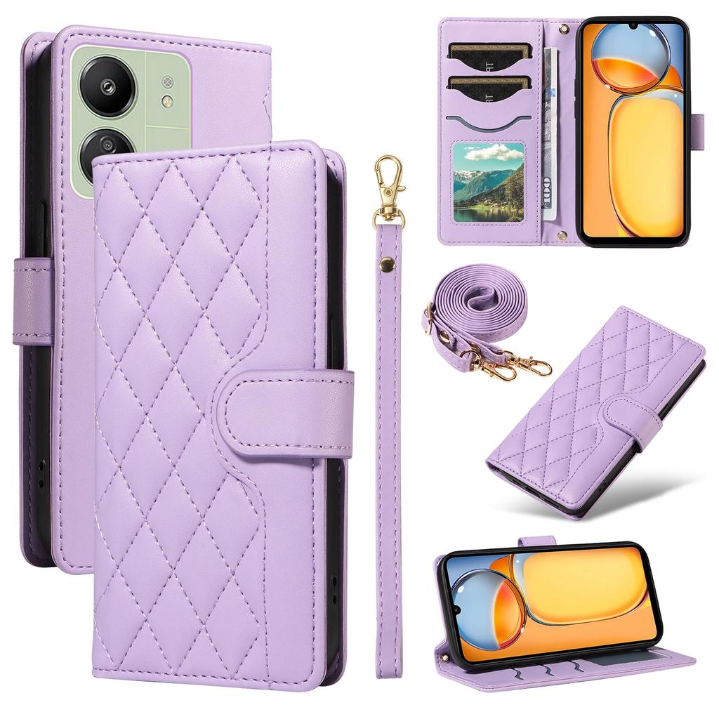 Crossbody Cards Solt Wallet Leather Case For Xiaomi Redmi Note 13 Pro Plus 13C 12 11 12T 11 POCO X6 5G 13T Lanyard Book Cover