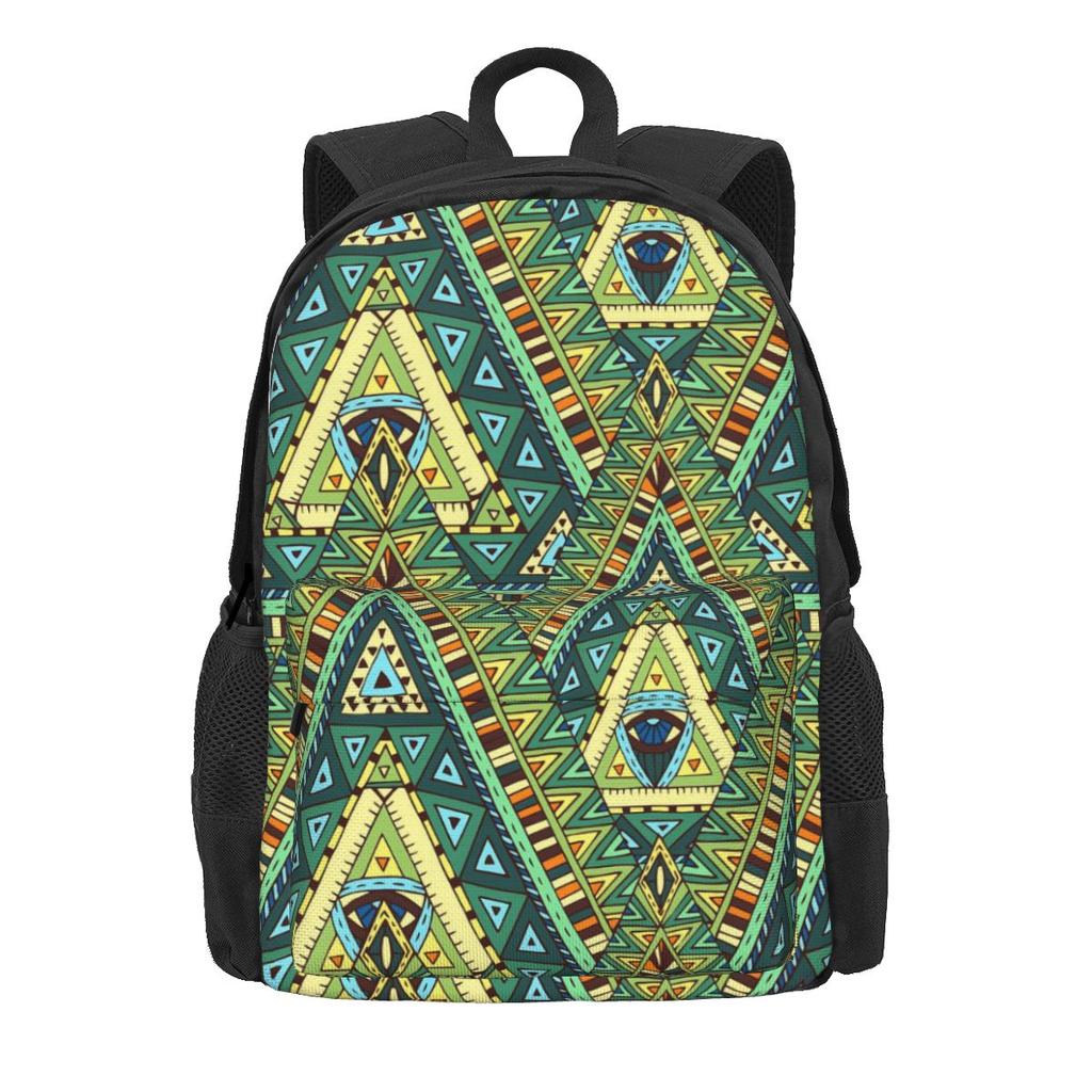 Abstrakter ethnischer aztekischer Rucksack Schwarz und Weiß Camping-Rucksäcke Damen Herren Kawaii Schultaschen Hohe Qualität Weicher Rucksack