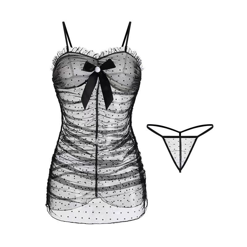 Sexy Sexy Perspective Lace Suspender Passion Uniform Seduction Hot Pure Desire Suit