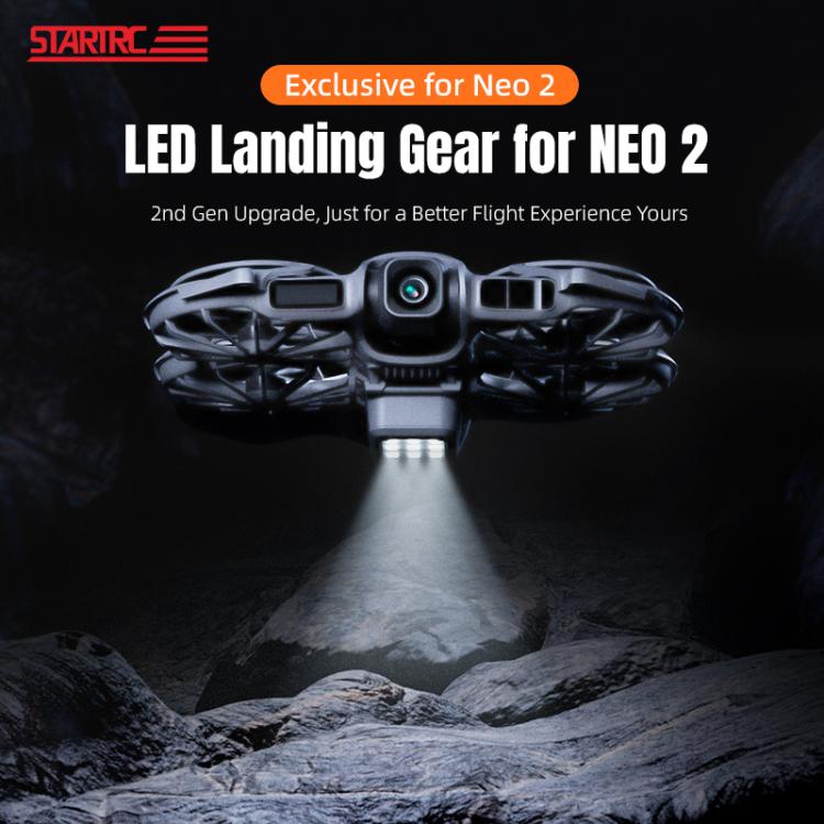 For DJI Neo 2 STARTRC LED Light Heightened Landing Gear Training Rack (Black)